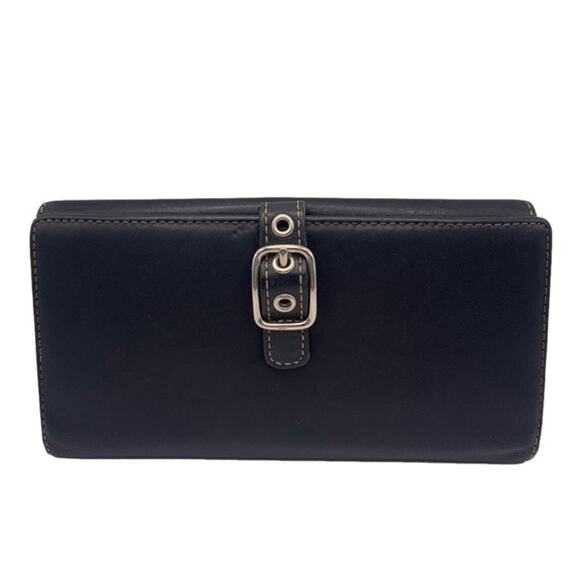 y2k COACH Black Buckle Wallet - Picture 1 of 8